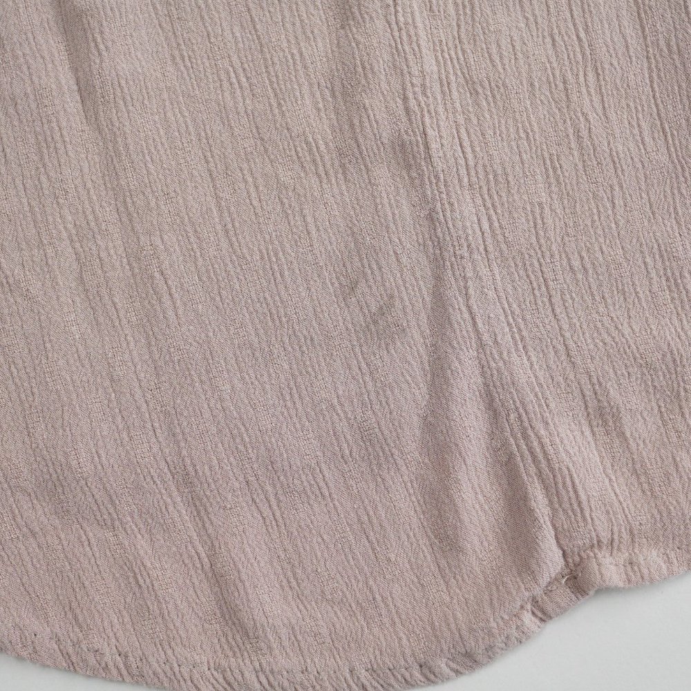 Knox Rose Long Sleeve Blouse Top Women Size S Rayon Dusty Pink Laced Boho Flowy - Picture 9 of 11